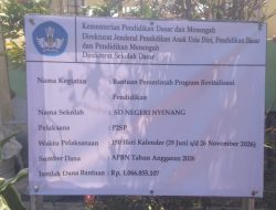 Revitalisasi SD Negeri Nyenang Dimulai, Pemerintah Gelontorkan APBN 2026 Sebesar Rp1,06 Miliar untuk Tingkatkan Mutu Pendidikan