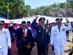 BENDERA MERAH PUTIH MEMBENTANG 300 METER DI PANTAI KARANGHAWU, BUPATI” WUJUD SYUKUR MASYARAKAT ATAS KEMERDEKAAN