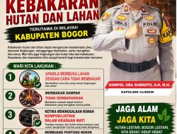Polsek Cijeruk Imbau Warga Waspadai Kebakaran Hutan dan Lahan di Kabupaten Bogor