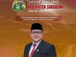 Ucapan Selamat Hari Jadi ke-156 Kabupaten Sukabumi dari Ketua DPC Partai Gerindra Kab. Sukabumi: Wilujeng Tapang Taun, Sukabumi Ngahiji, Sukabumi Nanjeur!
